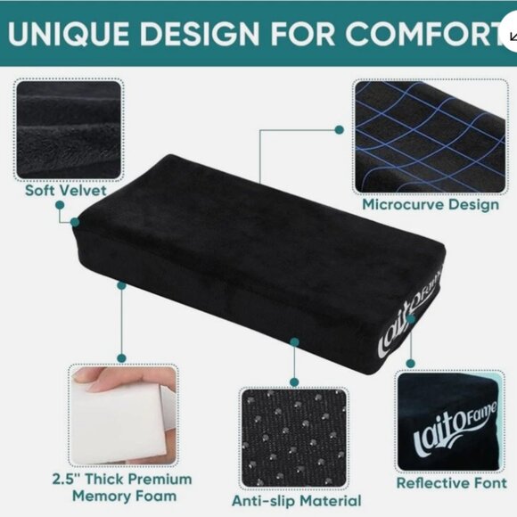 LAITO FAME Comfort Knee Scooter Pad Cover w/Memory Foam Cushion Universal New - Picture 2 of 11